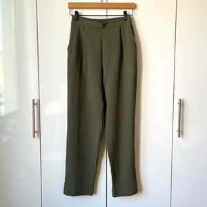 Khaki Cropped Trousers